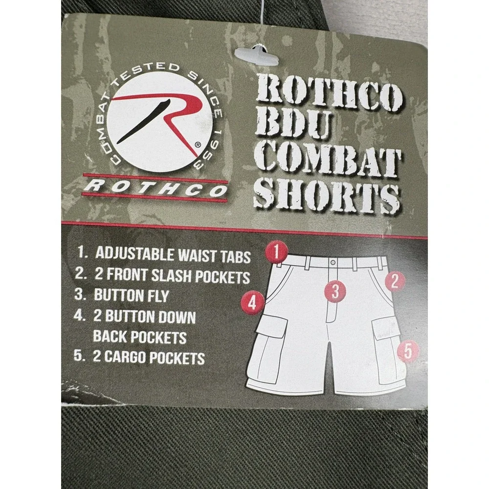Rothco BDU Combat Shorts Mens Small Olive Drab Green Cargo Military 65200 NEW